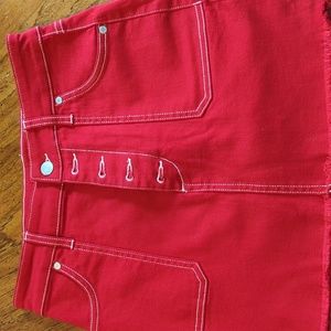 Guess red mini skirt
